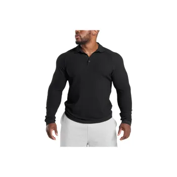GYMSHARK Polo Shirt Men's Black