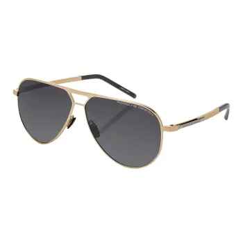 PORSCHE DESIGN Titanium Aviator Sunglasses Unisex Gold