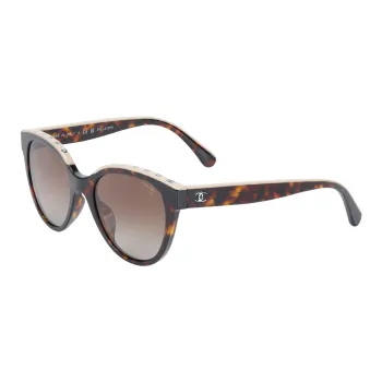 CHANEL Cat Eye Sunglasses Unisex Brown