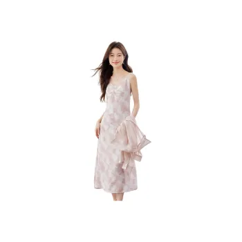 La Chapelle Slip Dresses Women's Pink