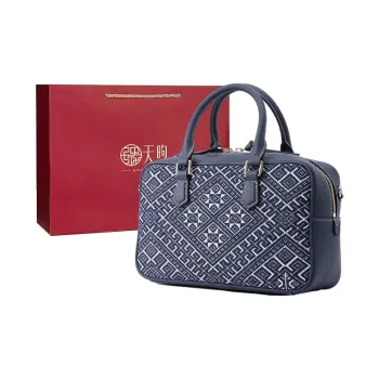 Pmsi Cow Leather Handbag Trumpets Women's Blue