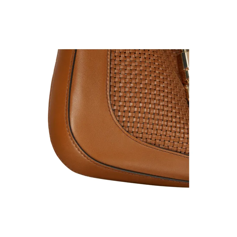 GUCCI Jackie 1961 Leather Handbag, Shoulder Bag Medium Size Women's Brown-6