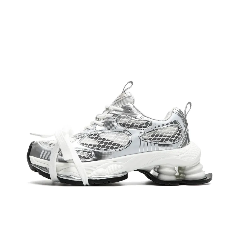ORD Low Top Chunky Sneakers Women's Silver-0