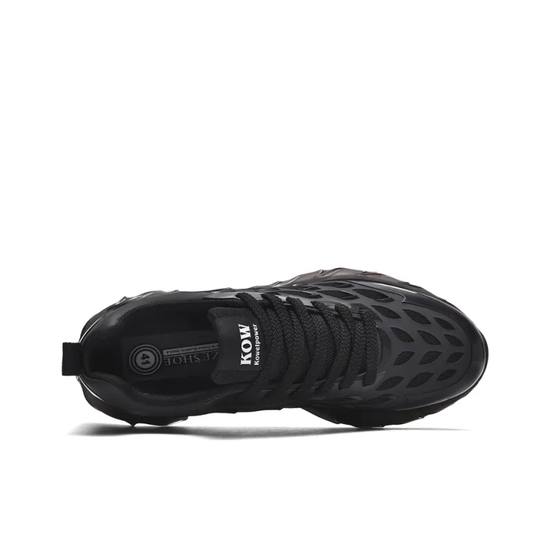Comanier Shock Absorbing, Non Slip, Wear Resistant, Breathable And Lightweight Low Top Casual Shoes Men's Black-3