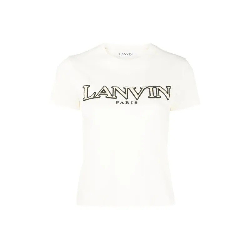 Lanvin Curb Regular Fit Tee 'Mastic'-0