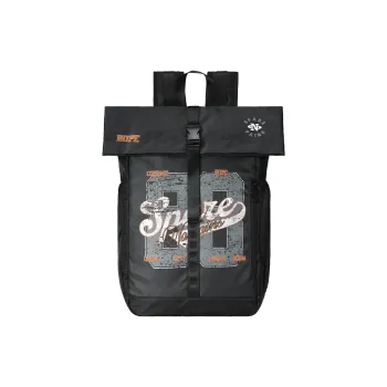 Spare No Pains. Polyester Backpack Unisex Black