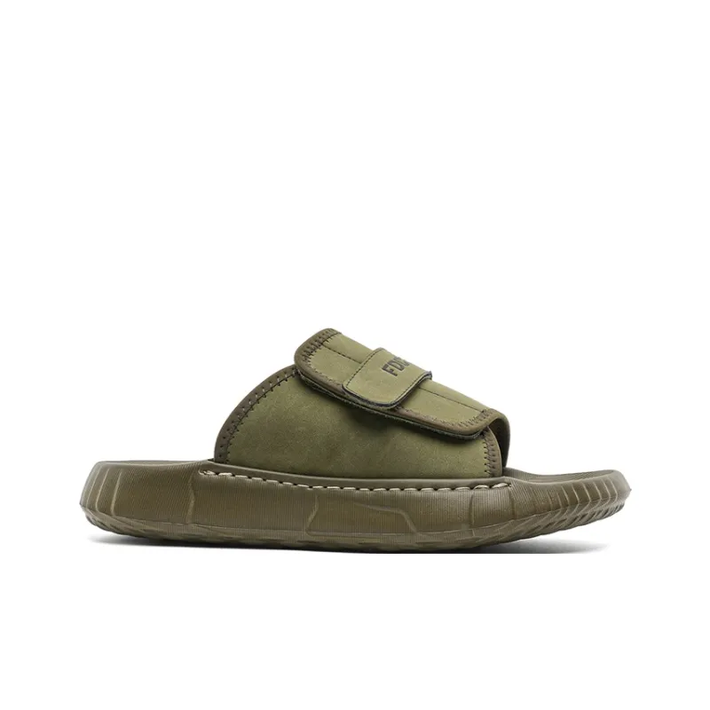 Ritai Slip Resistant Abrasion Resistant Slide Slippers Men's Olive Green-2