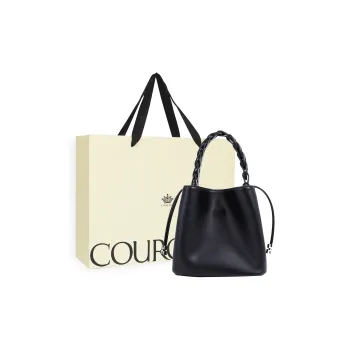 COURONNE Cow Leather Portable, One Shoulder, Crossbody Trumpets Women's Mocha