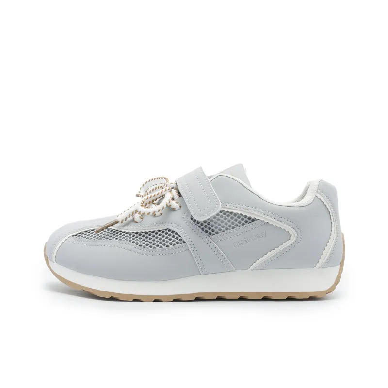 DEERWAY Height Increasing Abrasion Resistant Lightweight Slip Resistant Low Top Casual Shoes Women's Haze Blue-0