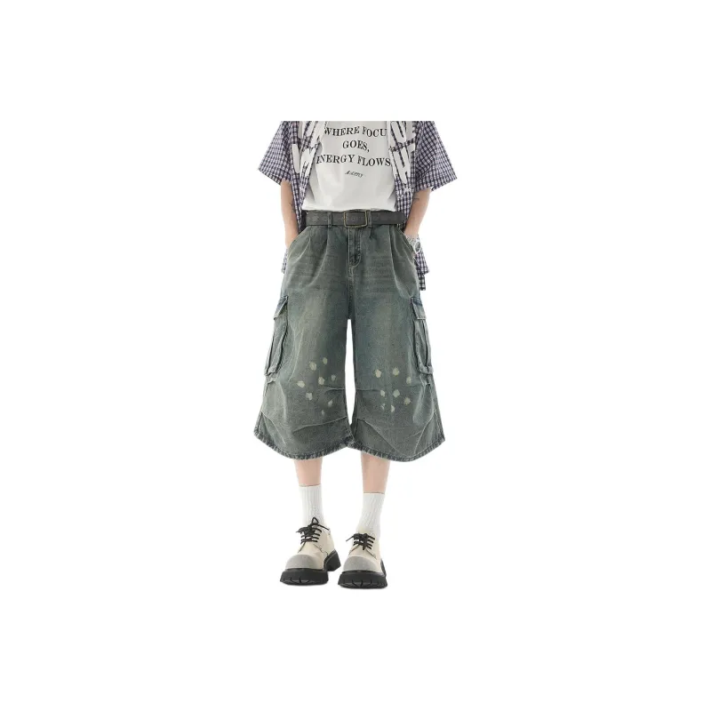 Samtony Denim Shorts Unisex Vintage Blue-0