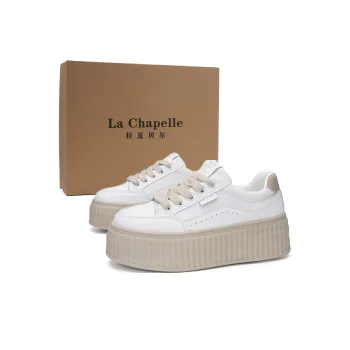 La Chapelle Wear resistant, Lightweight, Breathable, And Non slip. Low Top Skateboard Shoes Women's Apricot