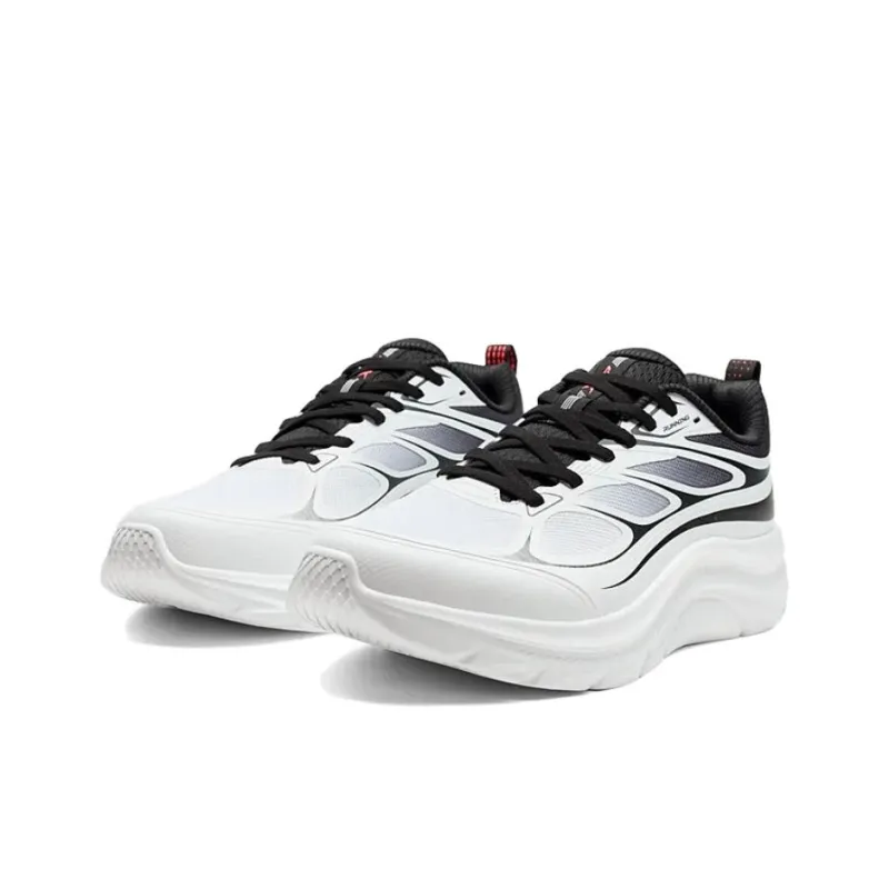 XTEP Anti Slip Wear Resistant Low Top Casual Running Shoes Men's White Black-2