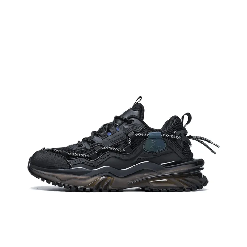Kangaroo Head Low Top Casual Shoes Men's Black-0