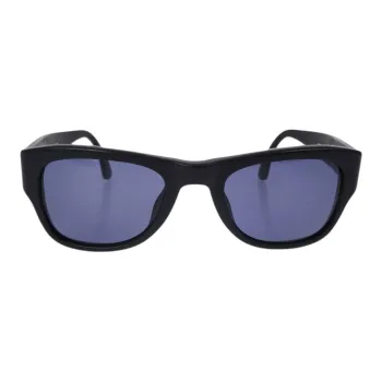 CHANEL Acrylic Gold Plated Irregular Shape Sunglasses Women's Black