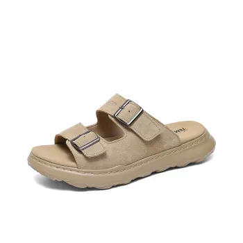 TEMPUR Rubber Foam Outsole Slide Slippers Men's Apricot