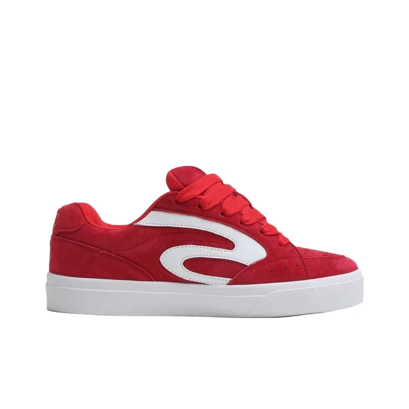 Yalu Wear resistant And Lightweight Low Top Skateboard Shoes Unisex Crimson-1