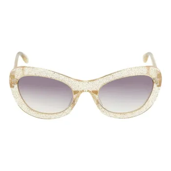 MOSCHINO Plastic Cat Eye Sunglasses Women's Gold