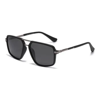 PRETTYALLUSION Metal Irregular Shape Sunglasses Men's
