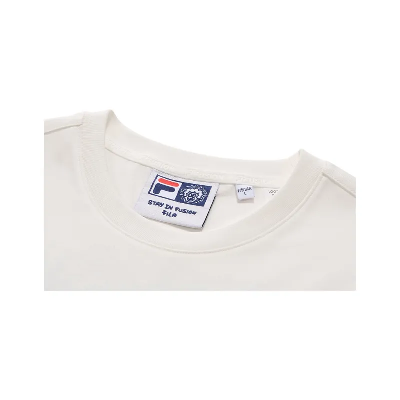 FILA FUSION T Shirt Unisex Cloud White WT-3