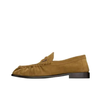 SAINT LAURENT LE LOAFER Supple Casual Single Shoes Women's Brown