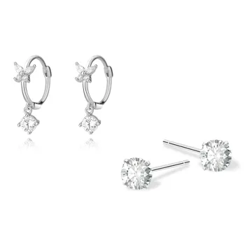KUMET Sterling Silver Earrings Women's