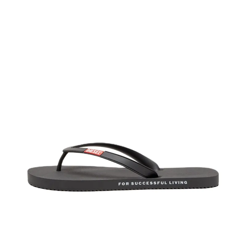 DIESEL Sa Rio Odor Resistant Flip Flops Women's Black-0