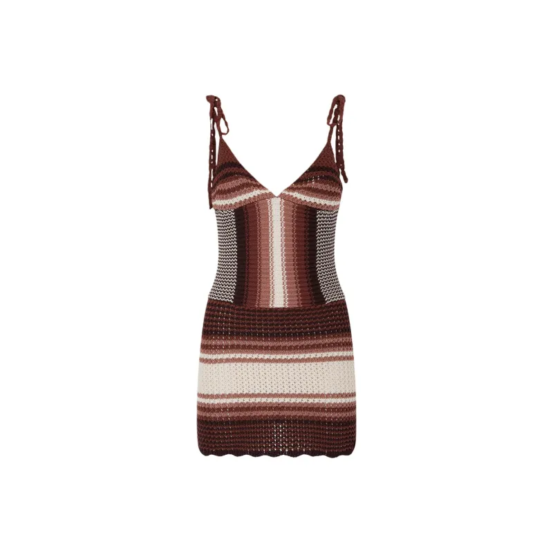 The Attico Striped Mini Dress-0