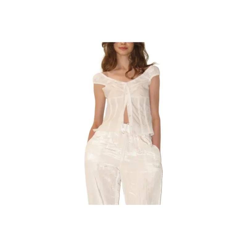 Crank Shirts Women's White-0