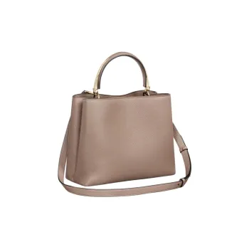 CARTIER Panthère De Cartier Grain Calfskin One Shoulder Handbag Medium Size Women's Clay