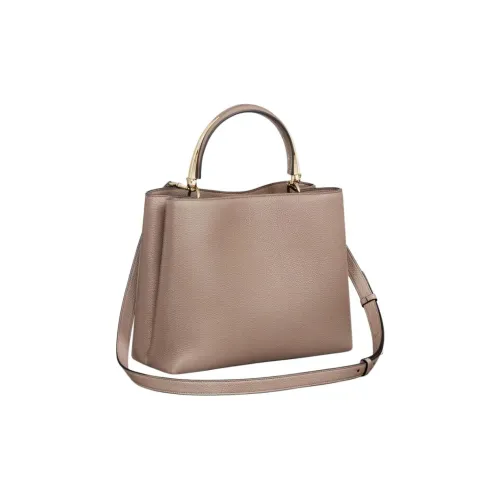 CARTIER Panthère De Cartier Grain Calfskin One Shoulder Handbag Medium Size Women's Clay