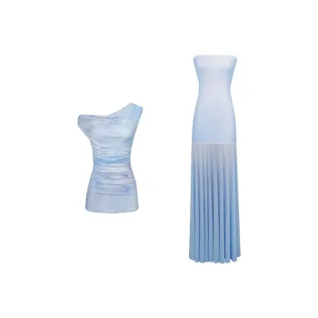 TIBINB Clothing Sets Women's Blue
