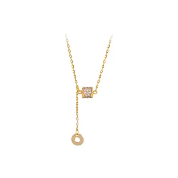 MAXTHINK S925 Silver Necklaces Women's Gold/Silver