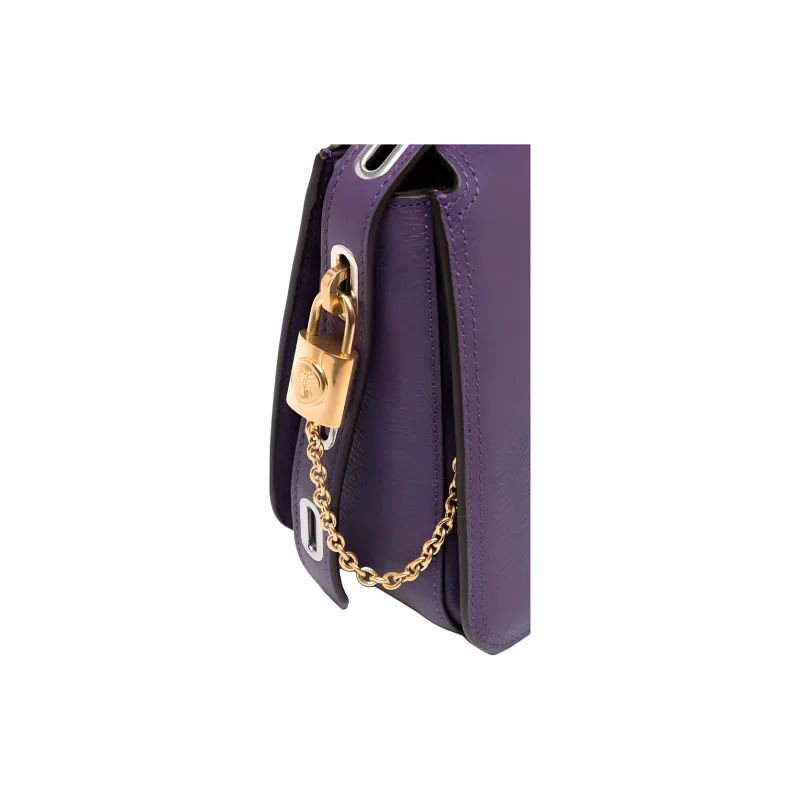 Mulberry Grained Calfskin Shoulder Bag Crossbody Bag Women's Purple Crystal-2