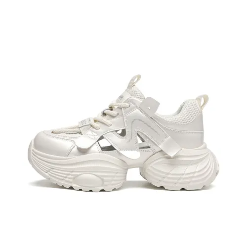 ZHR Small Round Pendant Abrasion Resistant Breathable Low Top Chunky Sneakers Women's