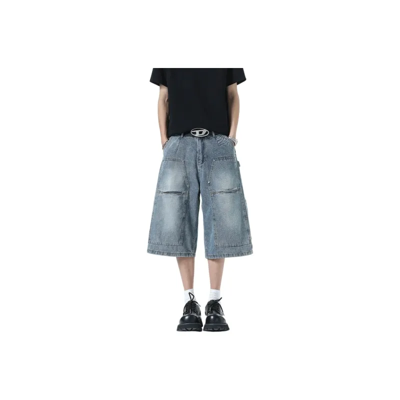 Weles Denim Shorts Unisex Blue-0