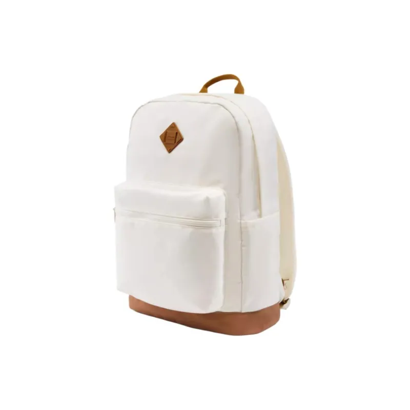 LiNing Sports Life Collection Polyester Backpack Unisex Eggnog Gray & Tea Brown-1