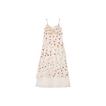 ELF SACK Slip Dresses Women's Cherry Beige