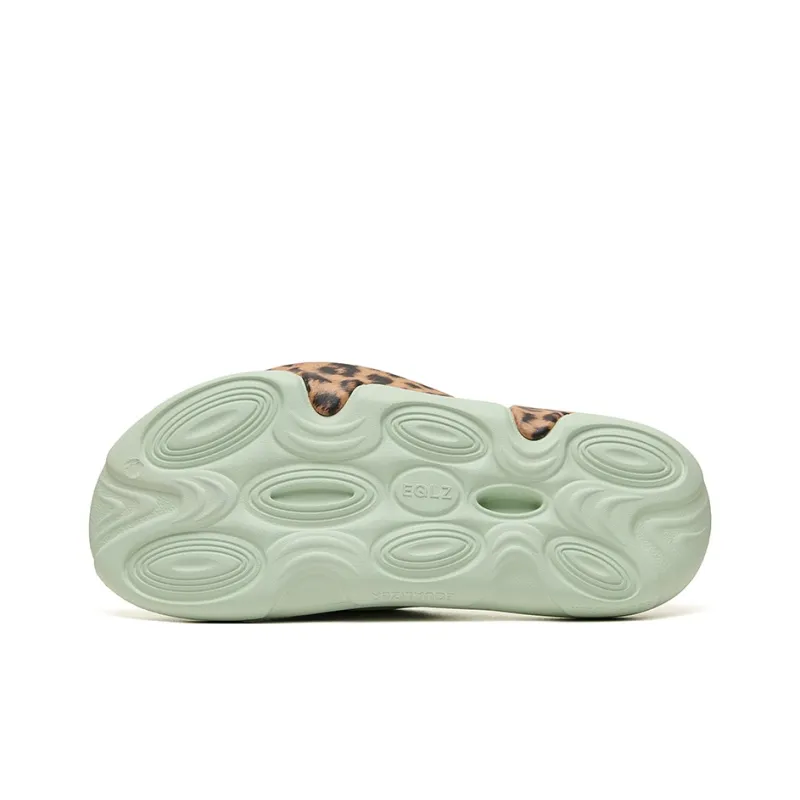 EQLZ EQUALIZER Oasis Shock Absorbers With Slip Resistant Features Slide Slippers Unisex Leopard Print-6