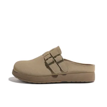 HUANQIU Abrasion Resistant Quiet Closed Toe Slippers Women's Chestnut
