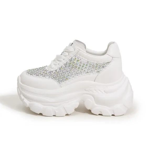Milan Love Song Shock Absorbers With Abrasion Resistant And Slip Resistant Properties Low Top Chunky Sneakers Women's-0
