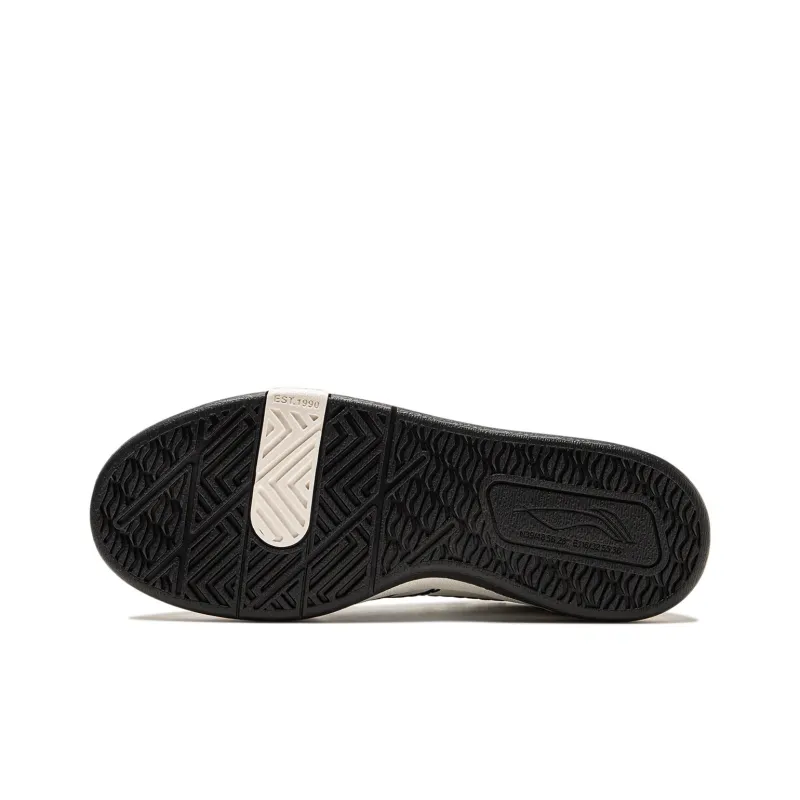 LiNing Zhengrong Non slip Lightweight Low Top Skateboard Shoes Women's White Black-3