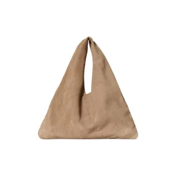 THE ROW Calf Suede Handbag Trumpets Women's Greige
