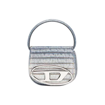DIESEL Cotton Shoulder Bag, Crossbody Bag, Handbag Mini Women's Denim Blue