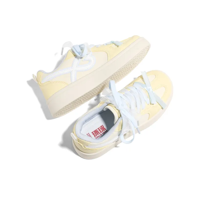 HUANQIU Abrasion Resistant Lightweight Height Increasing Low Top Skateboard Shoes Women's-4