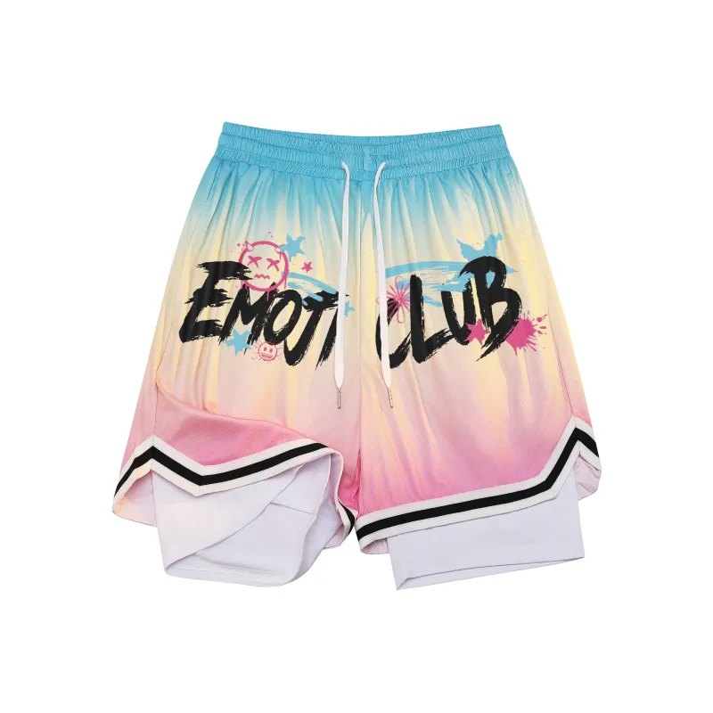 Emoji Basketball Shorts Unisex-16