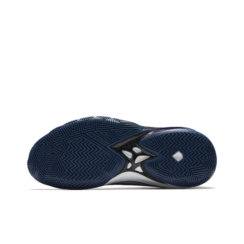 Anta Cushioning, Abrasion Resistant, And Resilient Properties Low Top Basketball Shoes Men's Blue-5