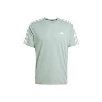 Adidas ESSENTIALS3 Stripes SS25 TRAIN AEROREADY T Shirt Men's Silver Green/White
