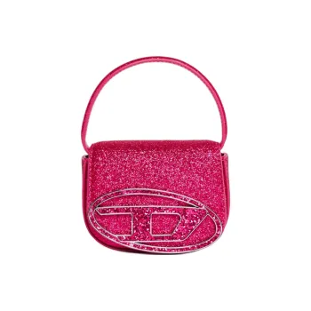 DIESEL Polyethylene Terephthalate With Cow Leather Handbag Mini Women's Rose Red