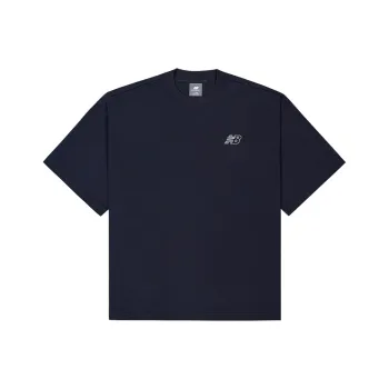 New Balance NB Grey SS25 T Shirt Men's Navy Blue