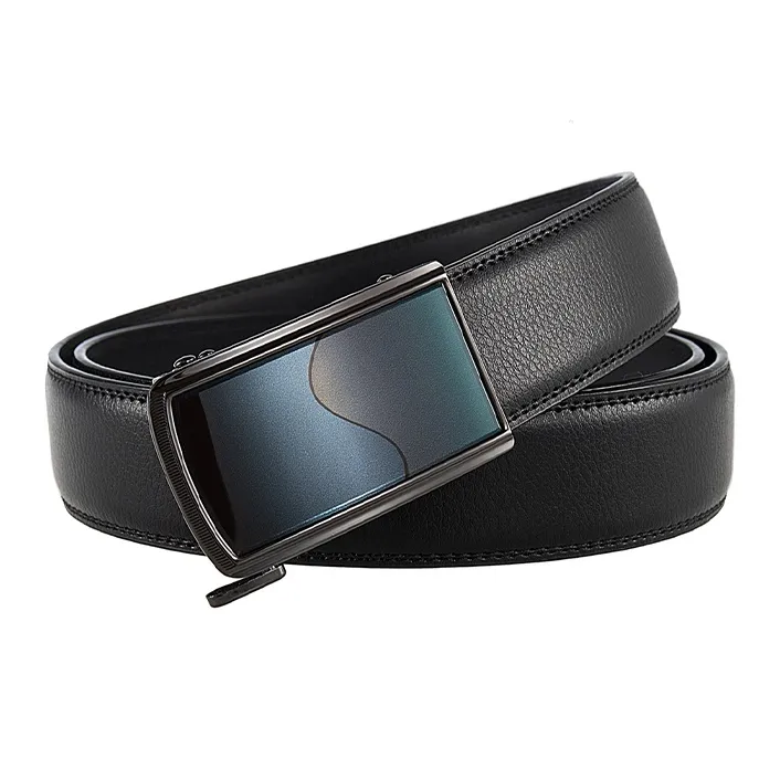 YUZHAOLIN Cow Leather Belts Men's Width 3.5CM-4